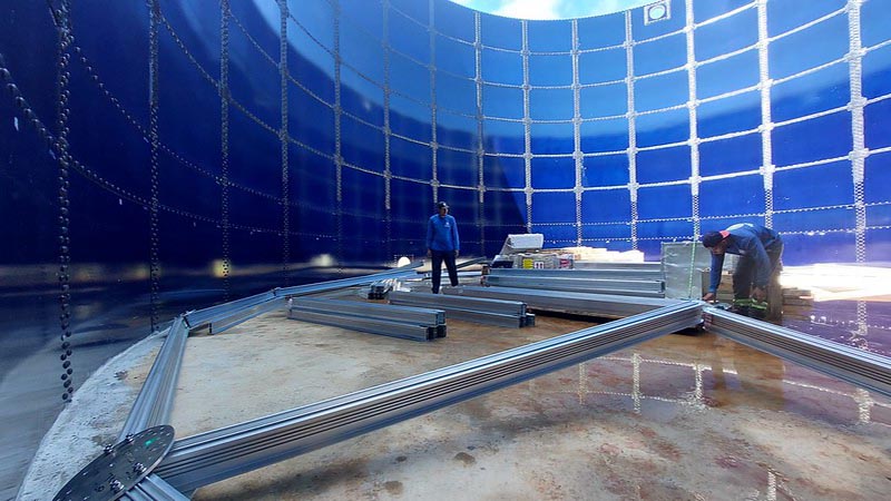 DAE inicia montagem da cobertura do novo reservatório do São Vito