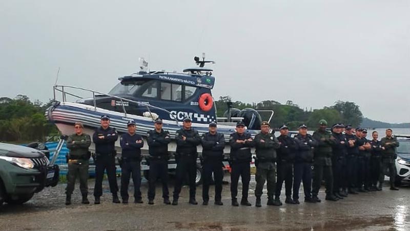 GAMA participa de treinamento de patrulhamento náutico na Represa Guarapiranga