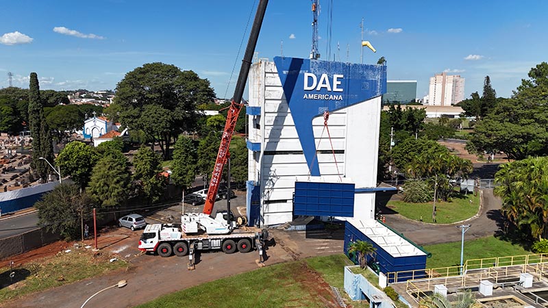  DAE começa a receber equipamentos da nova Estação de Tratamento de Água de Americana