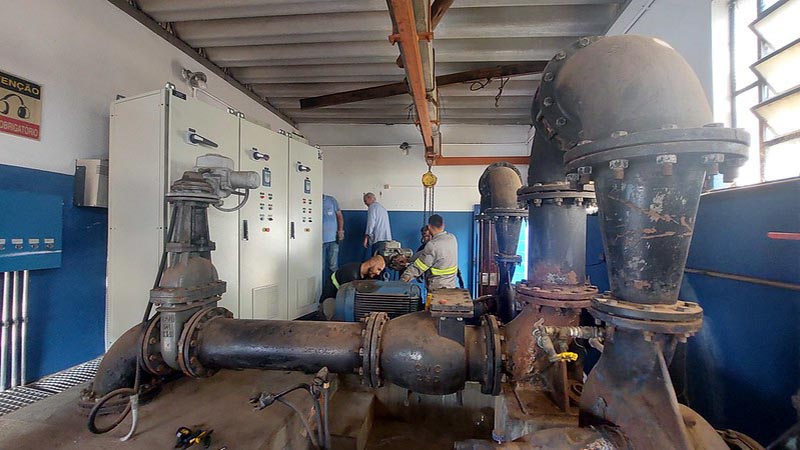 DAE conclui obras no reservatório do Centro e retoma bombeamento