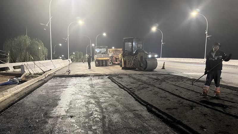 Foto  - Obras de recuperação asfáltica avançam no Viaduto Centenário