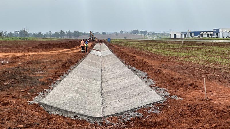 Foto  - Obras no Aeroporto de Americana avançam com conclusão da reforma do pátio de aeronaves