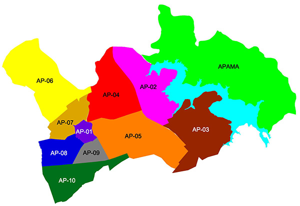 Mapa - Áreas Planejamento